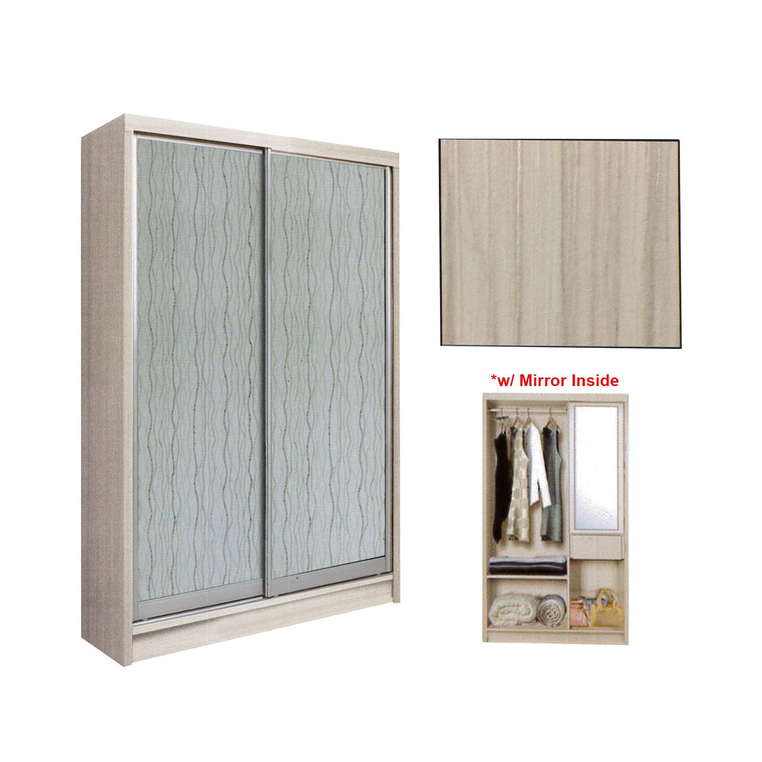 Selah Series 1 2-Door Sliding Door Wardrobe