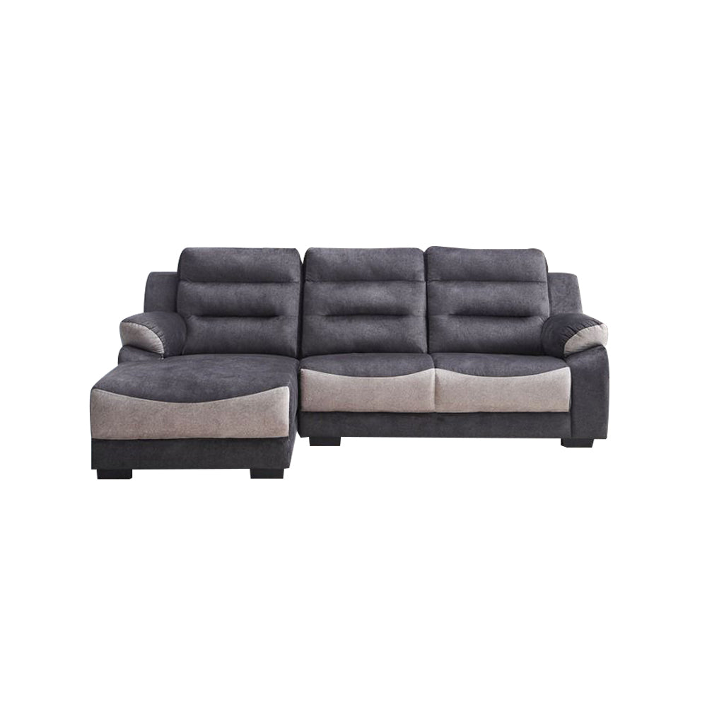 Relah Series L-Shaped Sofa in Left/Right Chaise PetFriendly Fabric/Leather