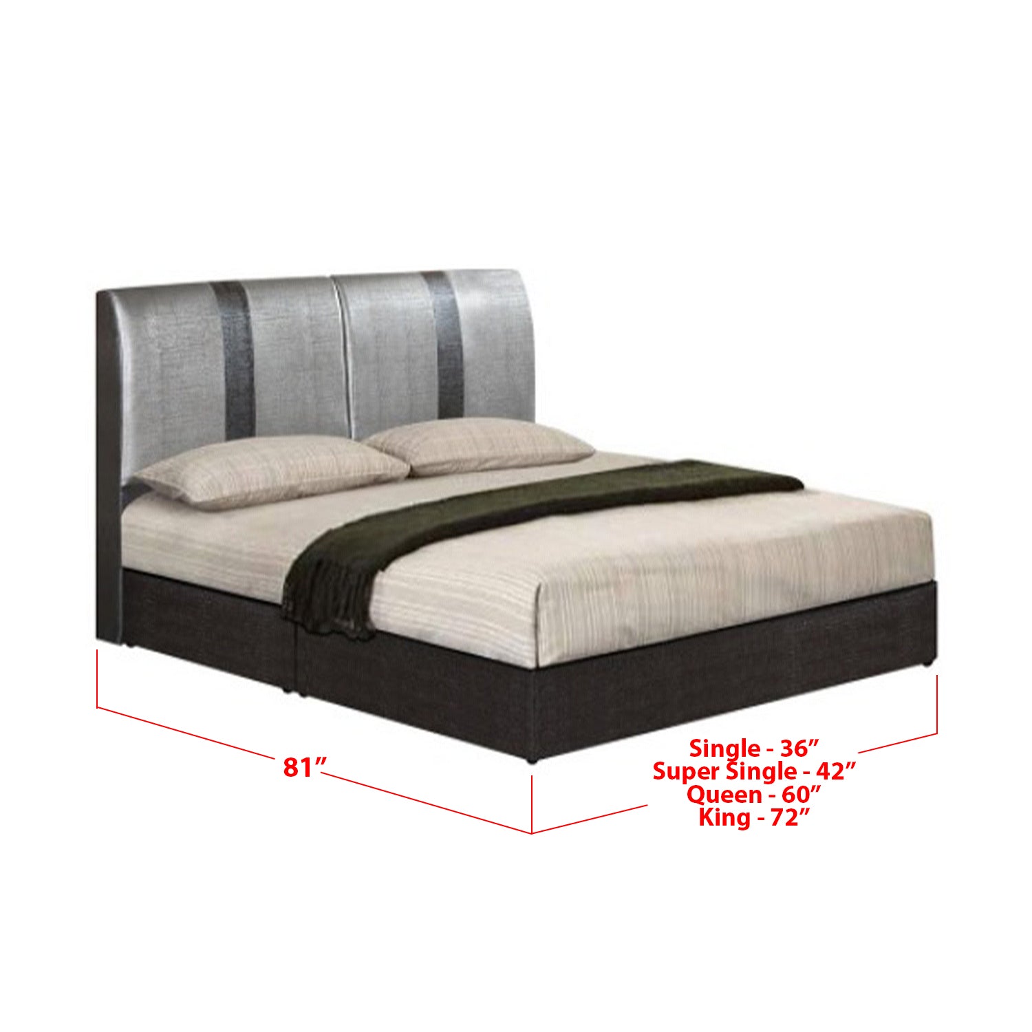 Furnituremart Lachlan pu leather bed