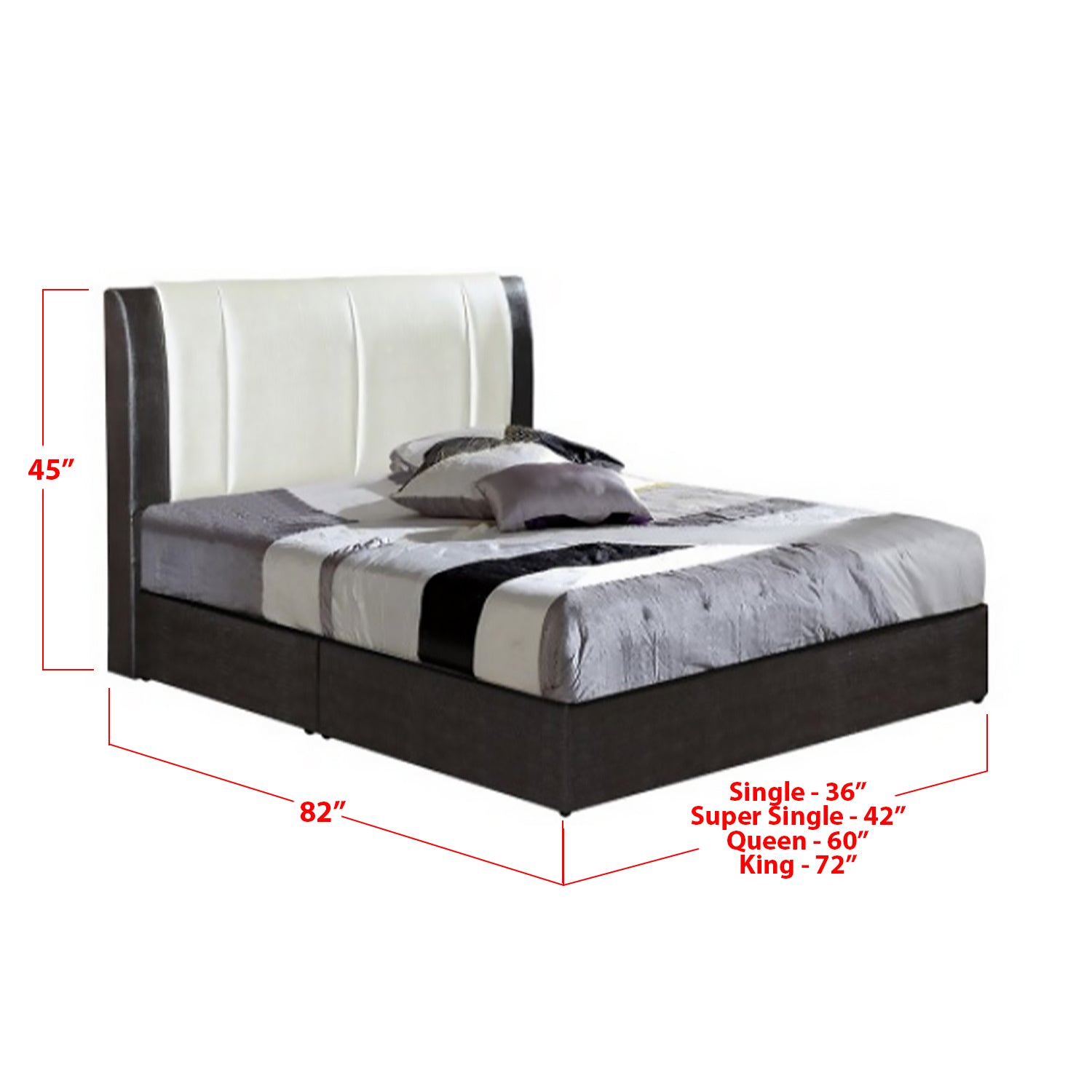 Furnituremart Lalu solid wood platform bed