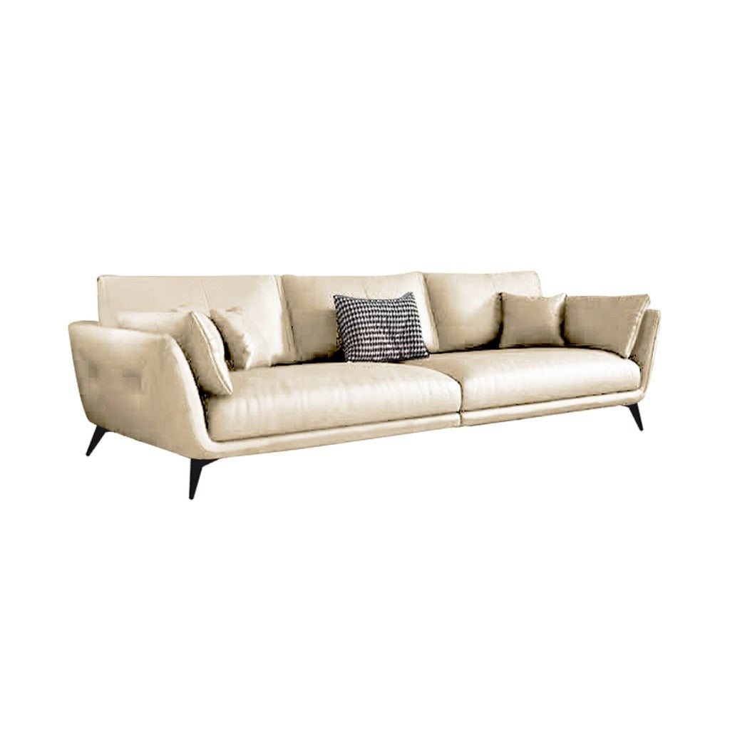 Aspen 1/2/3/4 Seater Fabric / Faux Leather Sofa with Ottoman in 8 Colors