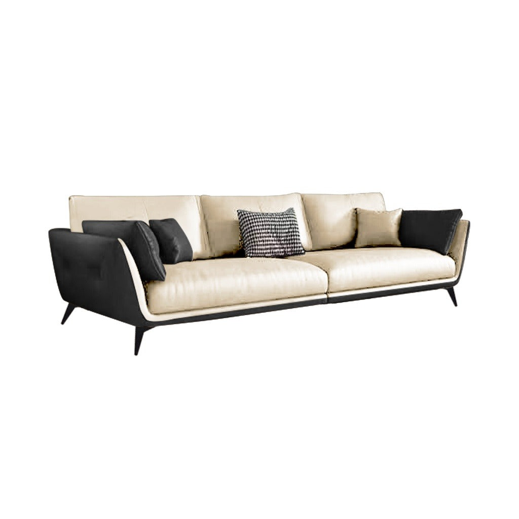 Aspen 1/2/3/4 Seater Fabric / Faux Leather Sofa with Ottoman in 8 Colors