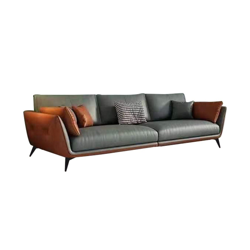 Aspen 1/2/3/4 Seater Fabric / Faux Leather Sofa with Ottoman in 8 Colors