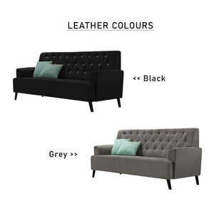 Diana 1/2/3 Seater Fabric/ Leather Sofa Set with Stool In 6 Colours