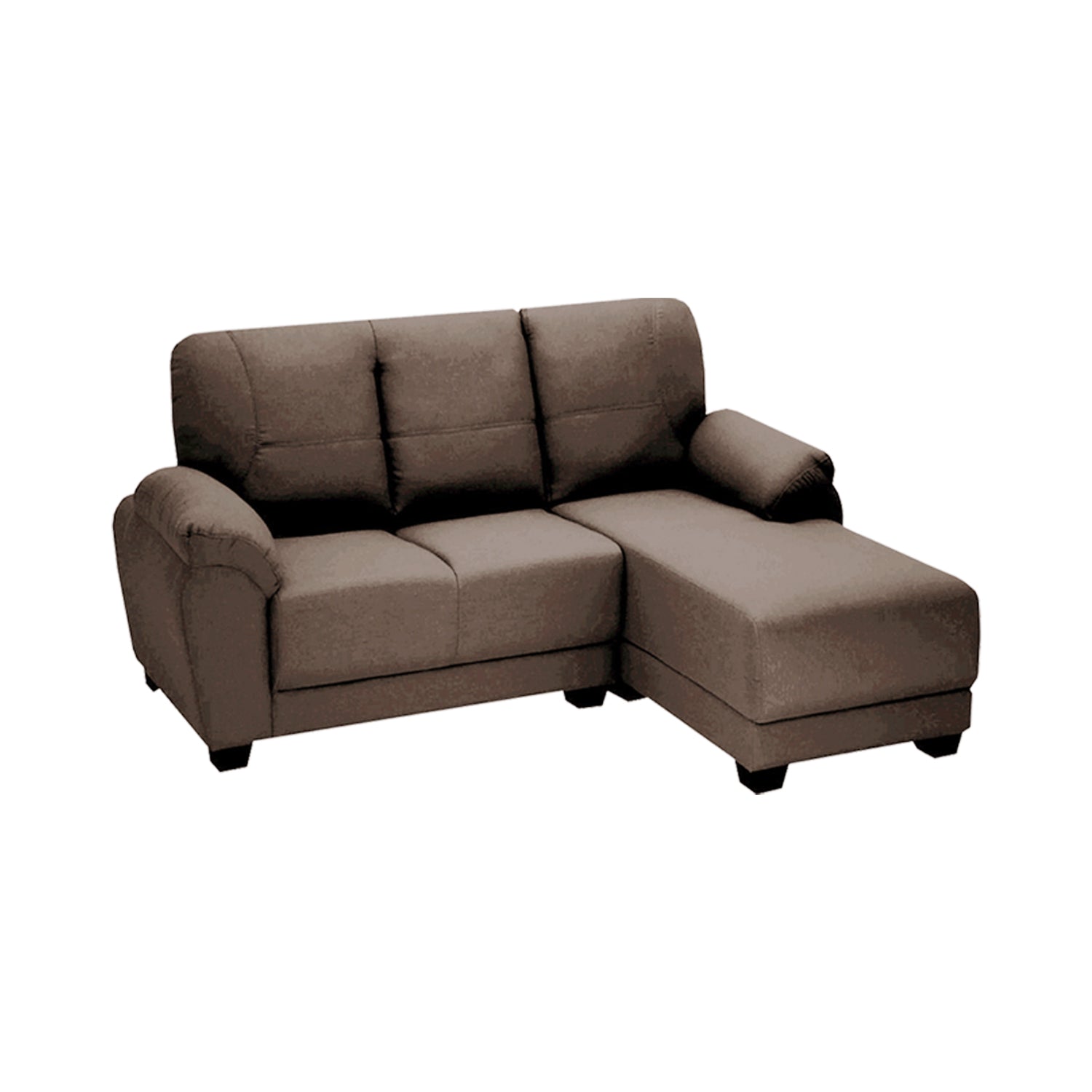 Candy 3 Seater Leather/ Fabric L-Shape Sofa In 6 Colours-Furnituremart.sg