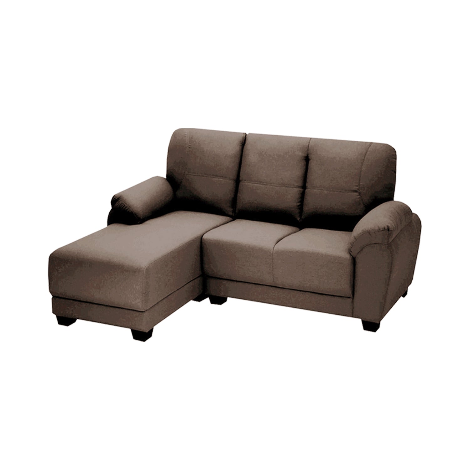 Candy 3 Seater Leather/ Fabric L-Shape Sofa In 6 Colours-Furnituremart.sg