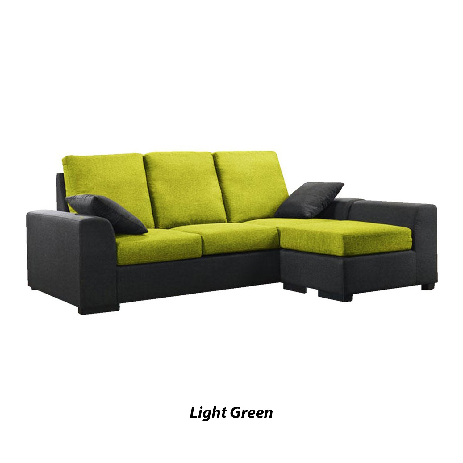 Obi 3 Seater Fabric Sofa with Chaise In 10 Colours-Sofa-Furnituremart.sg