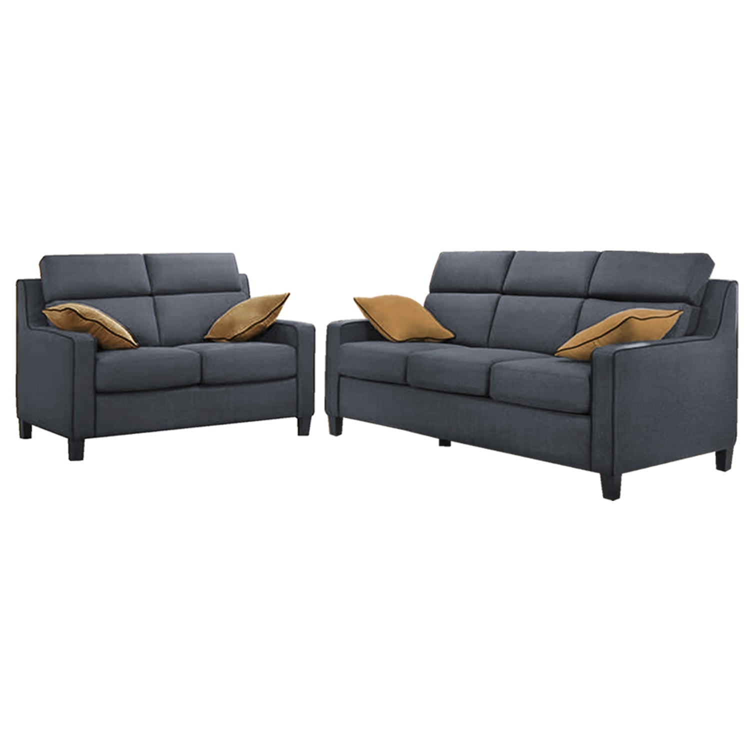 Kim Series 2/3 Seater Fabric Sofa With OttomanIn 4 Colours-Sofa-Furnituremart.sg