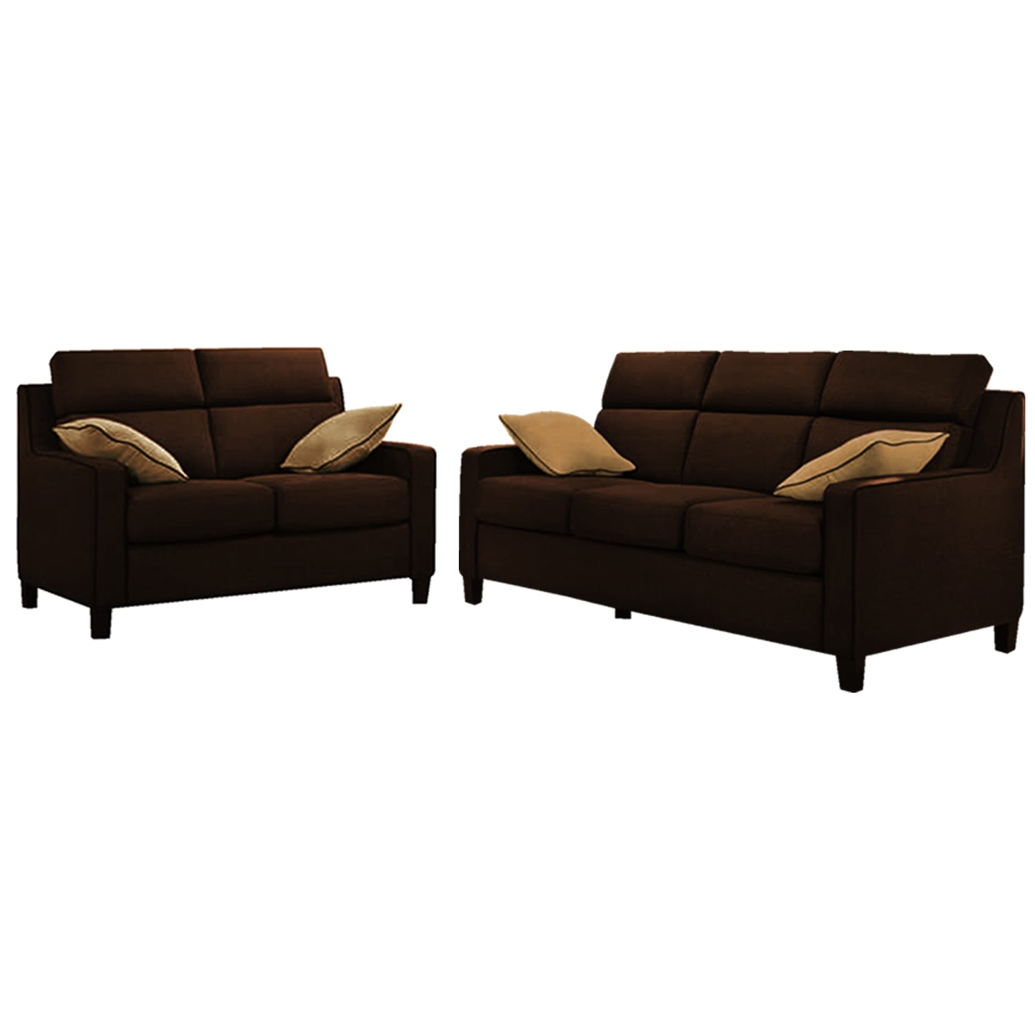 Kim Series 2/3 Seater Fabric Sofa With OttomanIn 4 Colours-Sofa-Furnituremart.sg
