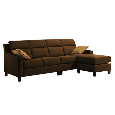 Image of Kim Series 2/3 Seater Fabric Sofa With OttomanIn 4 Colours-Sofa-Furnituremart.sg