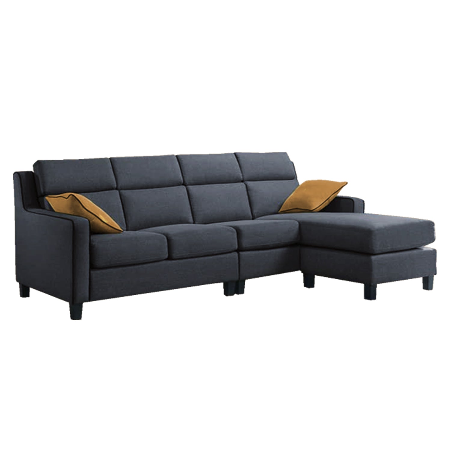 Kim Series 2/3 Seater Fabric Sofa With OttomanIn 4 Colours-Sofa-Furnituremart.sg