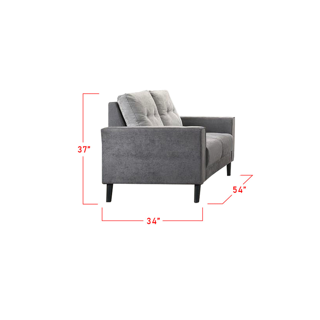 Lucielle 1/2/3 Seater Faux Leather/Fabric Sofa With Ottoman In 4 Colours-Sofa-Furnituremart.sg