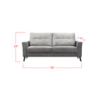 Lucielle 1/2/3 Seater Faux Leather/Fabric Sofa With Ottoman In 4 Colours-Sofa-Furnituremart.sg