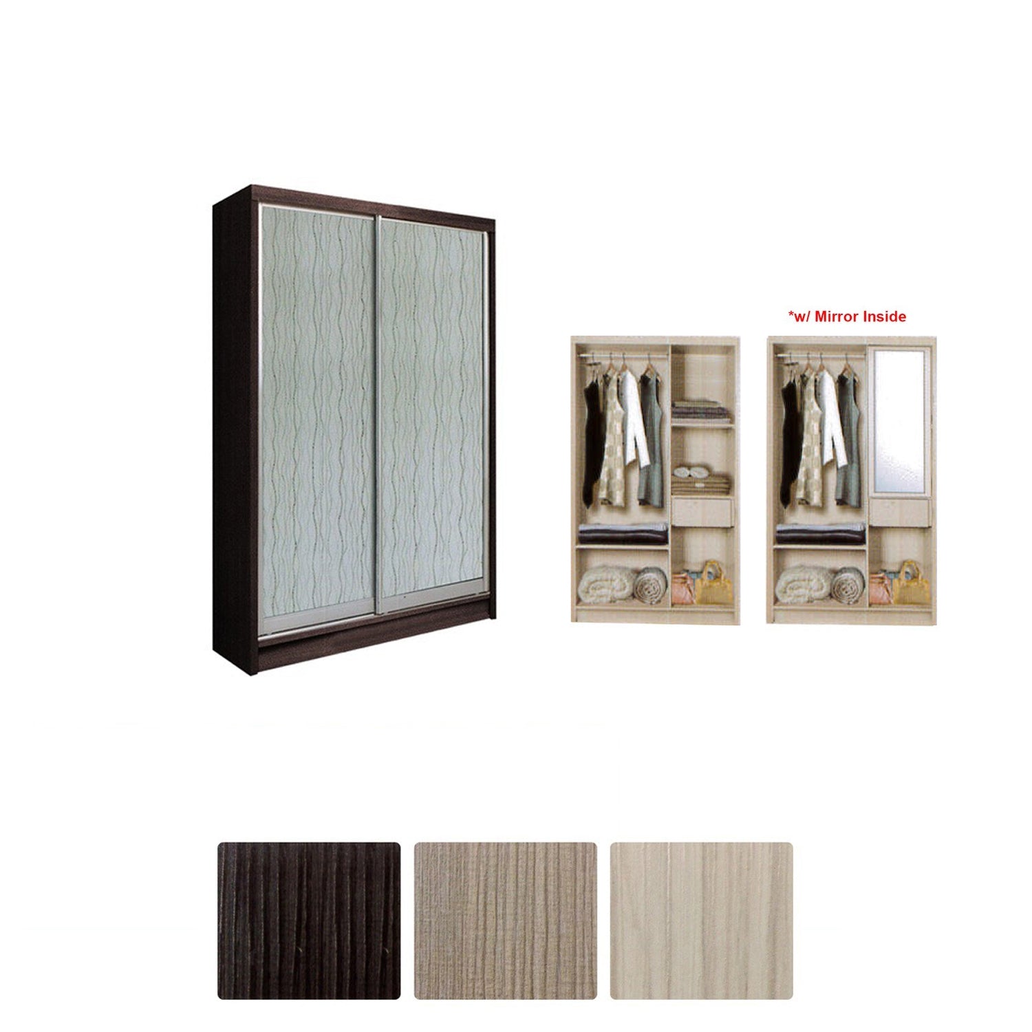 Selah Series 1 2-Door Sliding Door Wardrobe