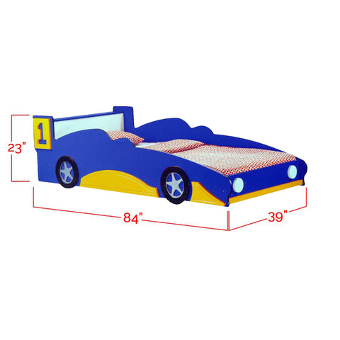 Furnituremart Marc Series blue car bed