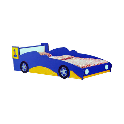 Image of Furnituremart Marc Series blue race car bed