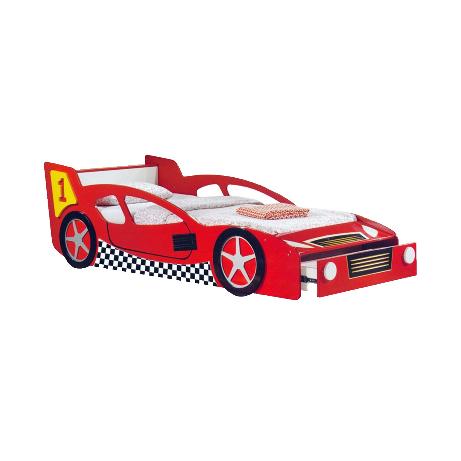 Furnituremart Marc Series red race car bed