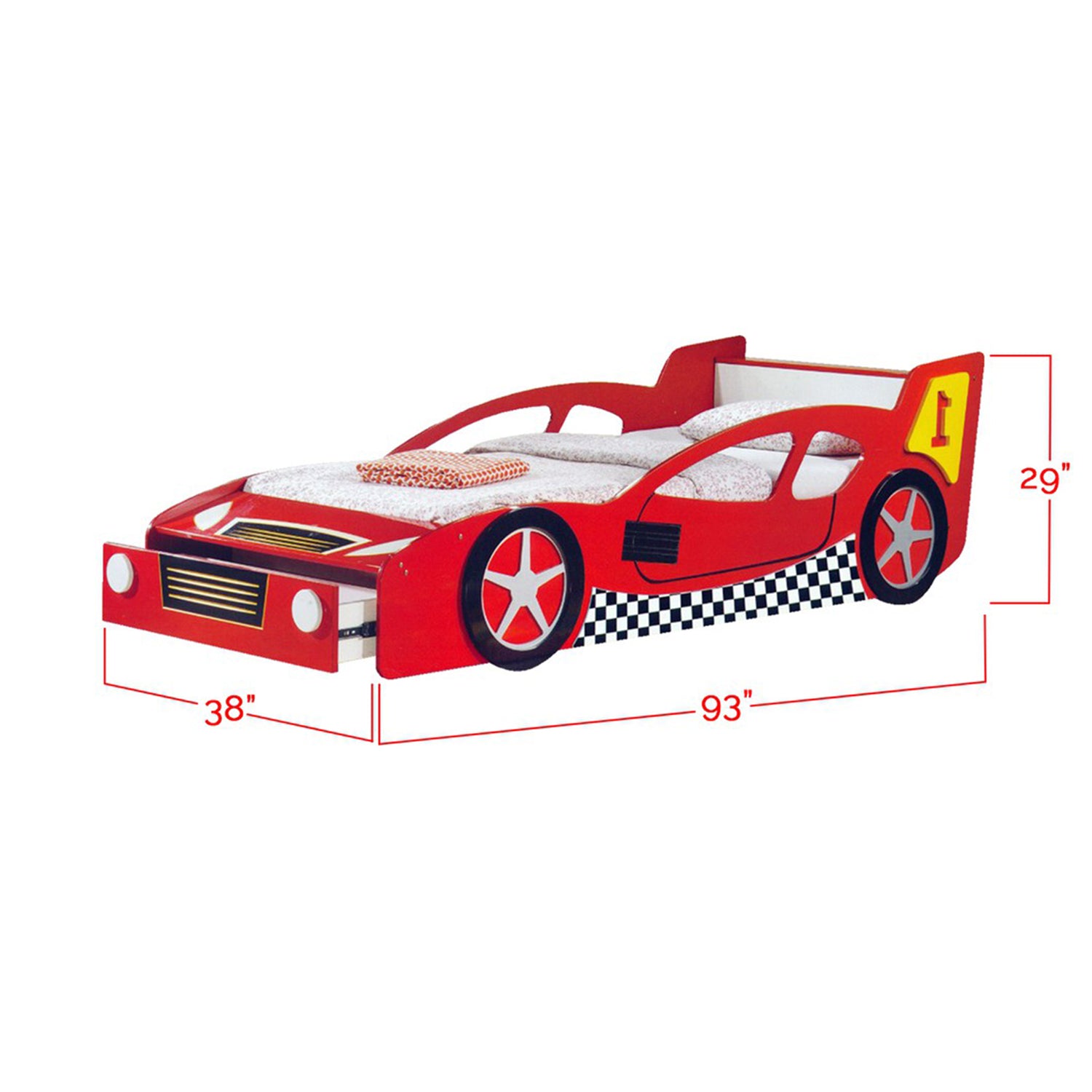 Furnituremart Marc Series red car bed