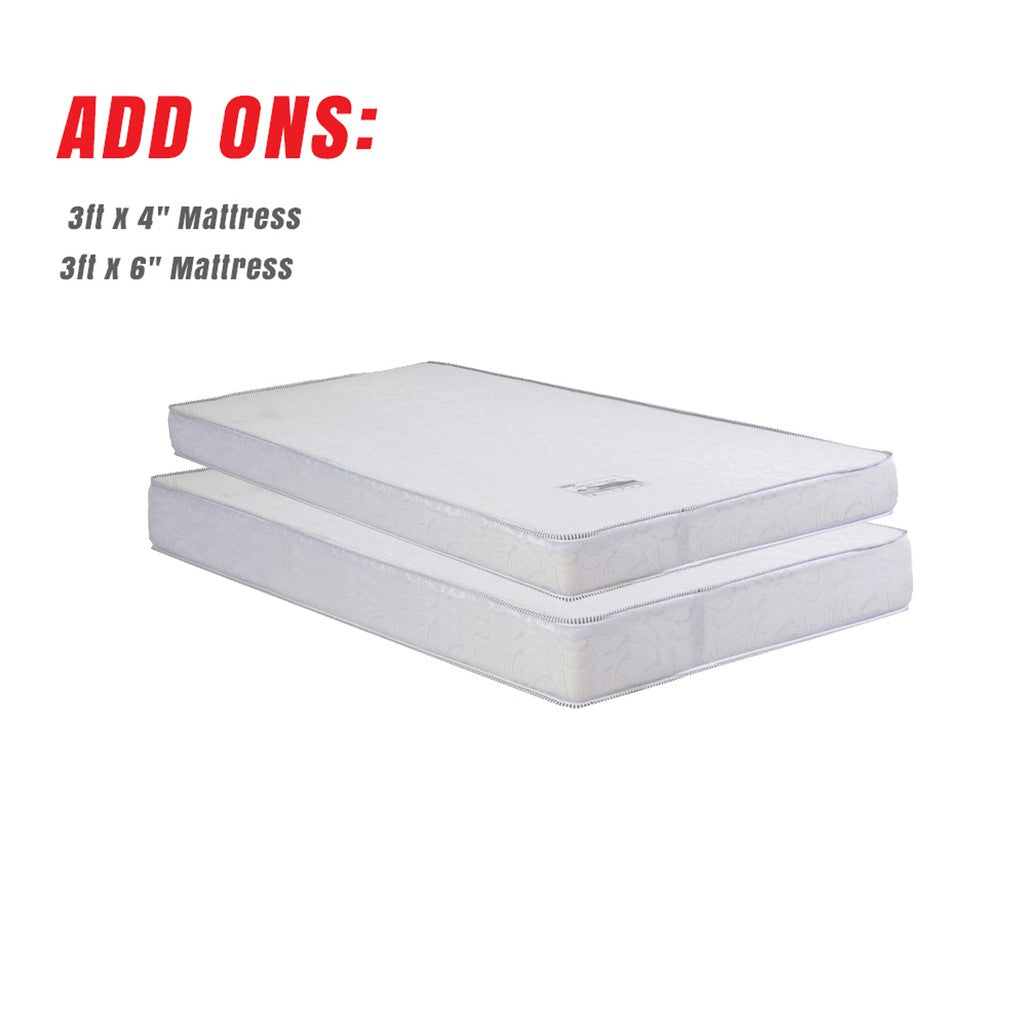 Ollie Wooden Double Decker Bed Frame 2 Colors In Single and Super Single Size-Bed Frame-Furnituremart.sg