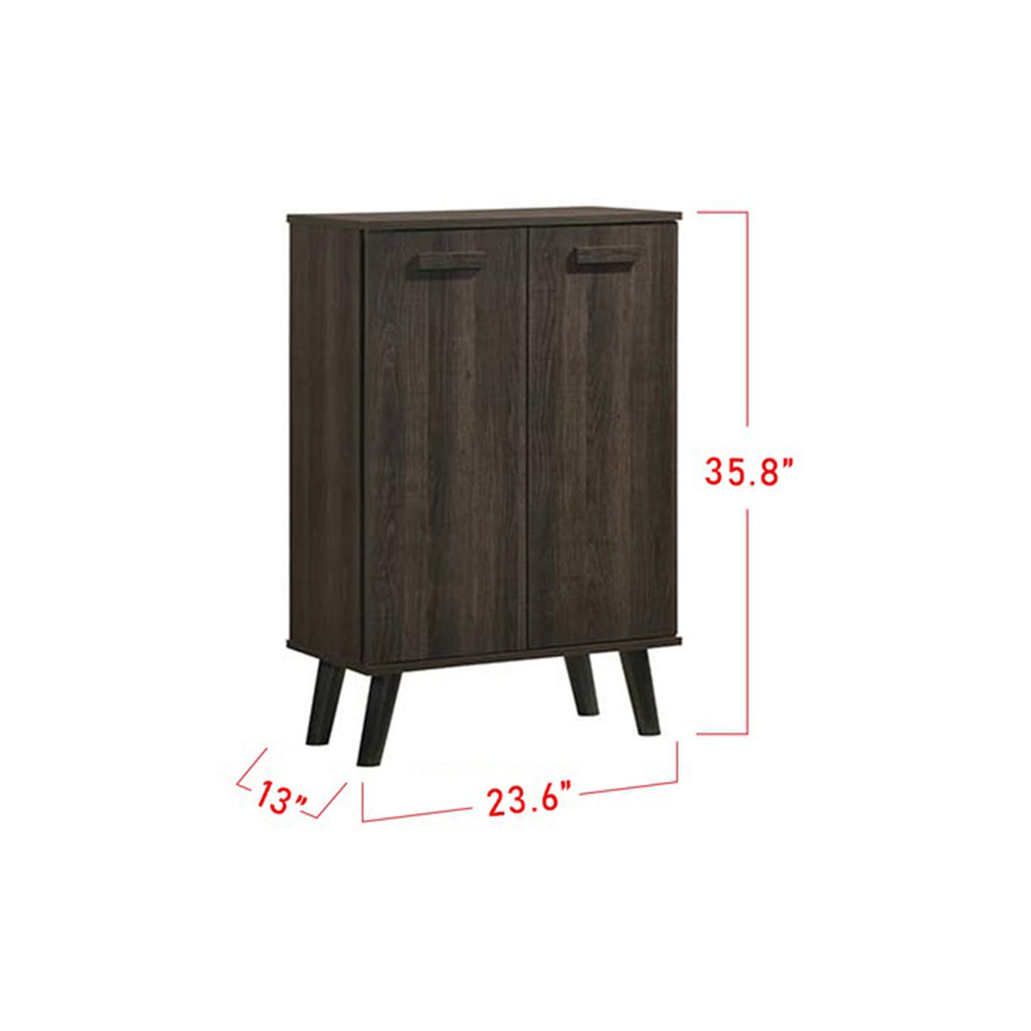 Miami 2 Door Shoe Cabinet In Wenge-Shoes Cabinet-Furnituremart.sg