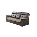 Mondrey 2/3 Seater Faux Leather Sofa In Grey/ Beige-Furnituremart.sg
