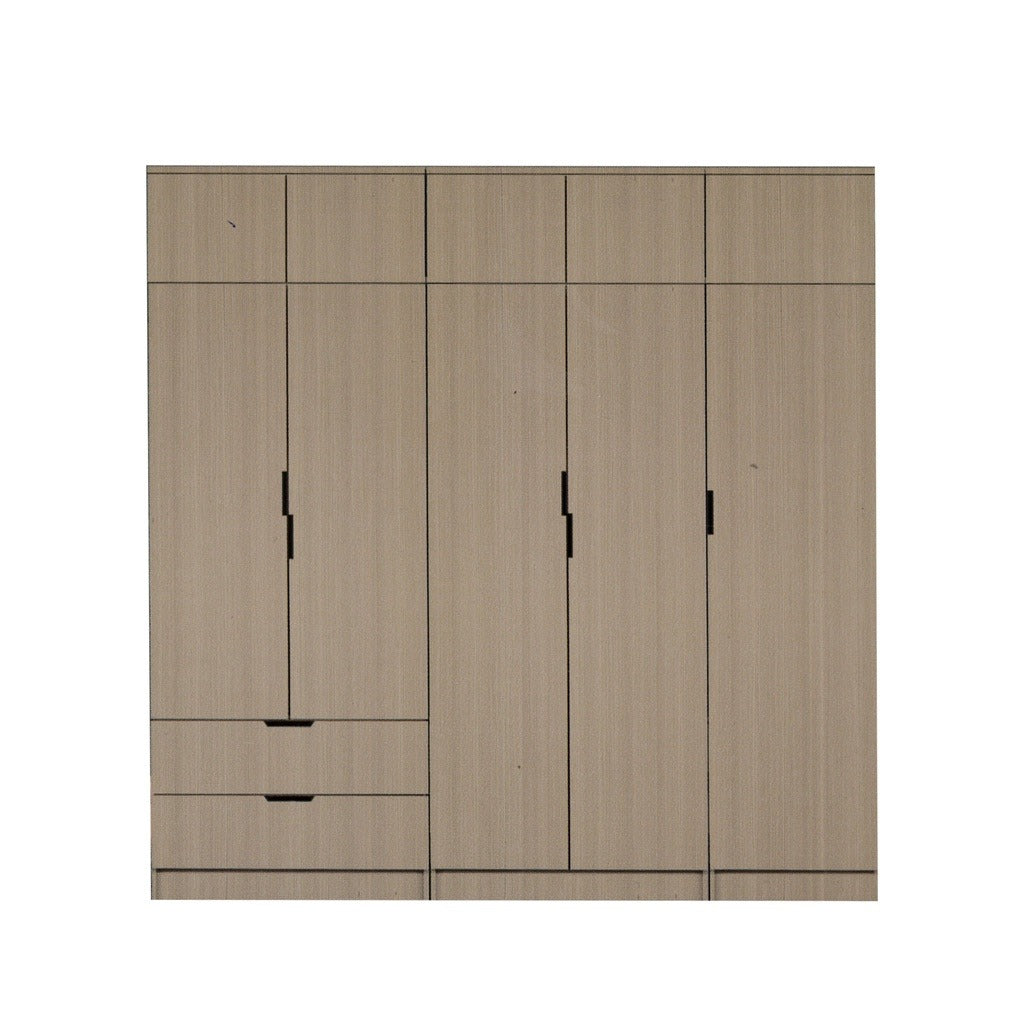 Lacey Series 2 Customizable Modular Wardrobe up to 10-Door in Natural Colour