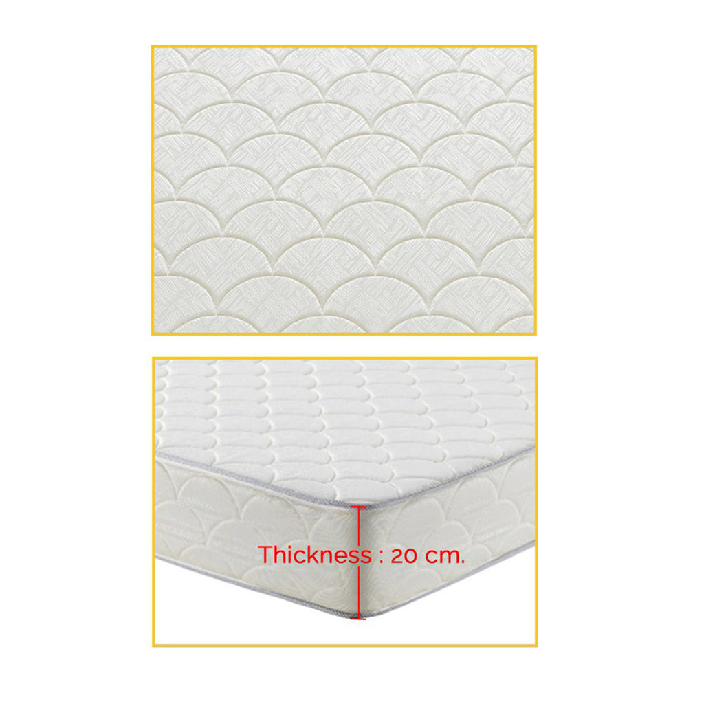 Naga Fabric Platform Divan + 8" Orthopedic Foam Mattress Dark Grey In Single, Super Single, Queen, And King Size-Bedframe + Mattress-Furnituremart.sg