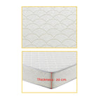 Naga Fabric Platform Divan + 8" Orthopedic Foam Mattress Dark Grey In Single, Super Single, Queen, And King Size-Bedframe + Mattress-Furnituremart.sg