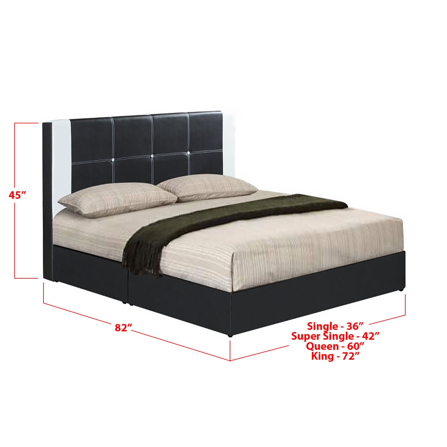 Furnituremart Neal bed leather frame