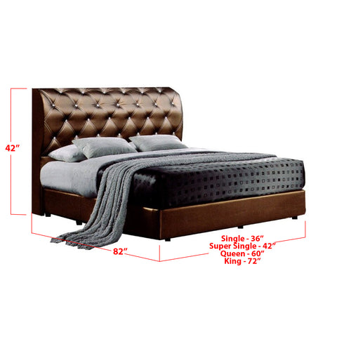 Image of Furnituremart Neema leather bed base