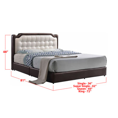 Image of Furnituremart Nia leather upholstered platform bed
