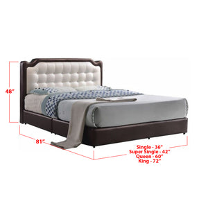 Furnituremart Nia leather upholstered platform bed