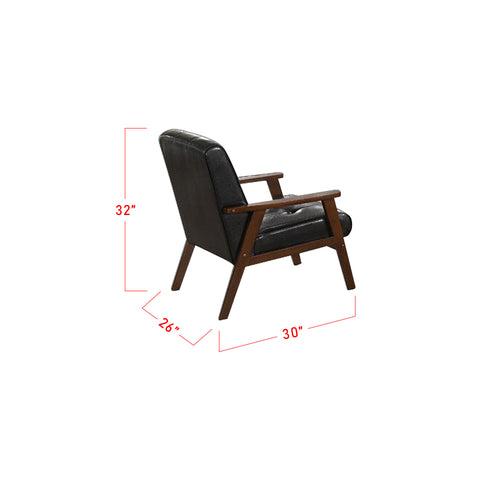 Image of Nina 1/2/3 Seater Faux Leather Sofa And Coffee Table Set In Black-Sofa-Furnituremart.sg