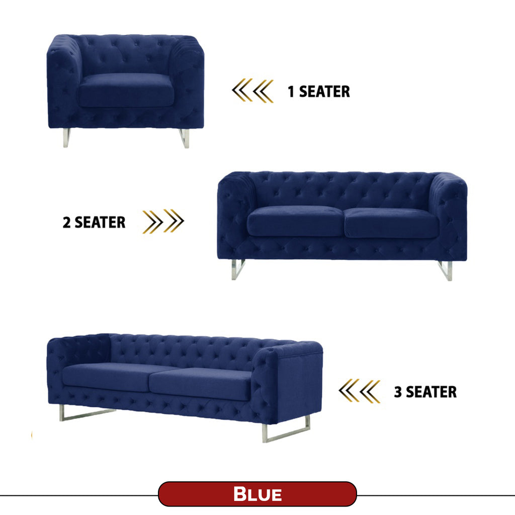 3 Seater Velvet Fabric Sofa