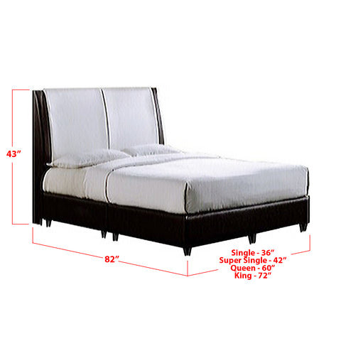 Image of Furnituremart Nuri leather upholstered bed frame