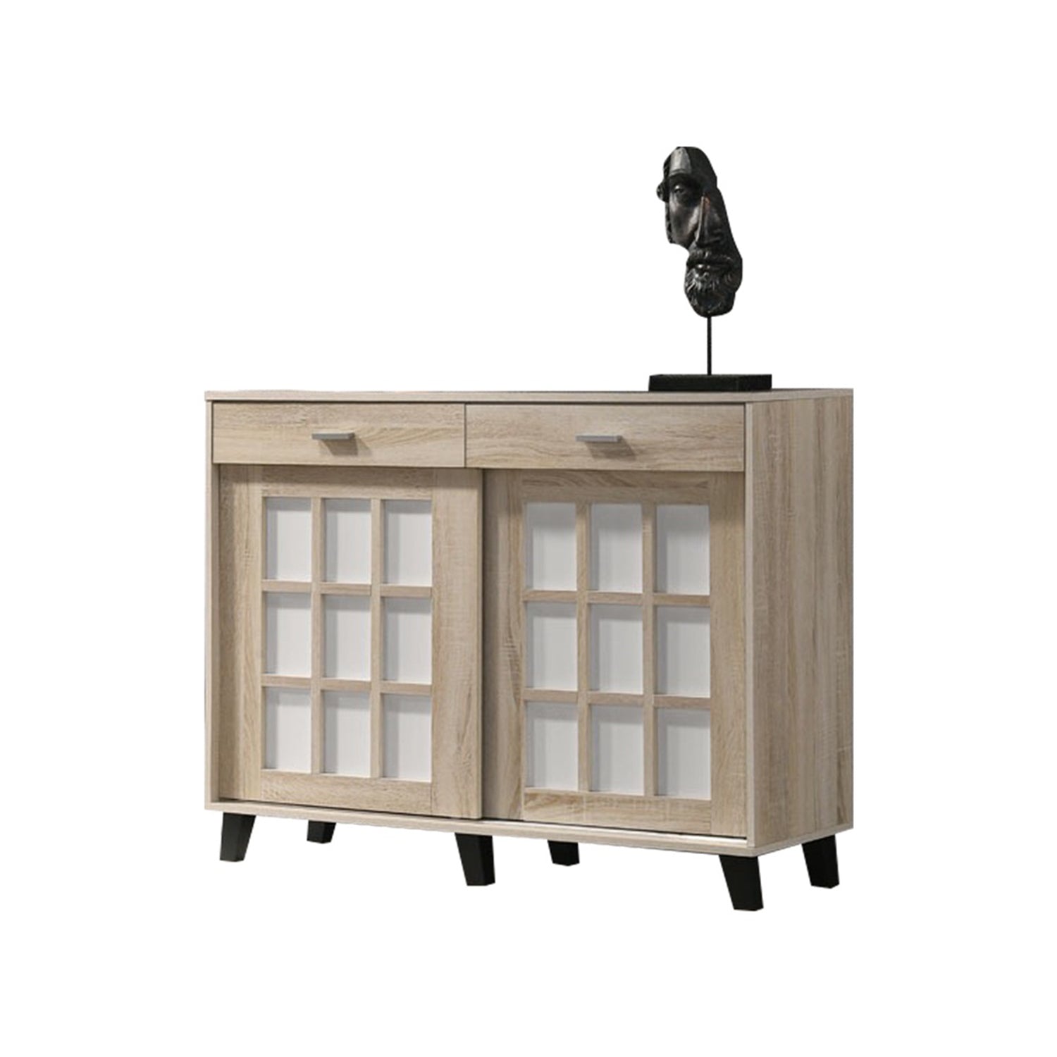 Peony Shoe Cabinet with Shelves + 2 Smooth Gliding Drawers