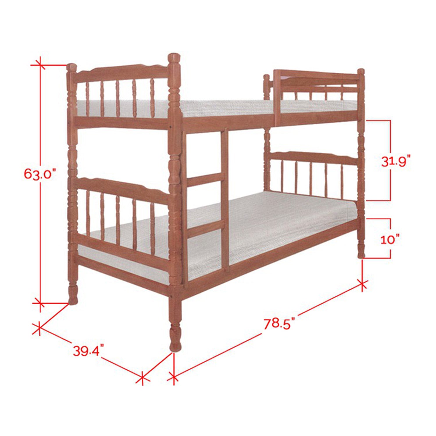 Furnituremart Olanna wooden double decker