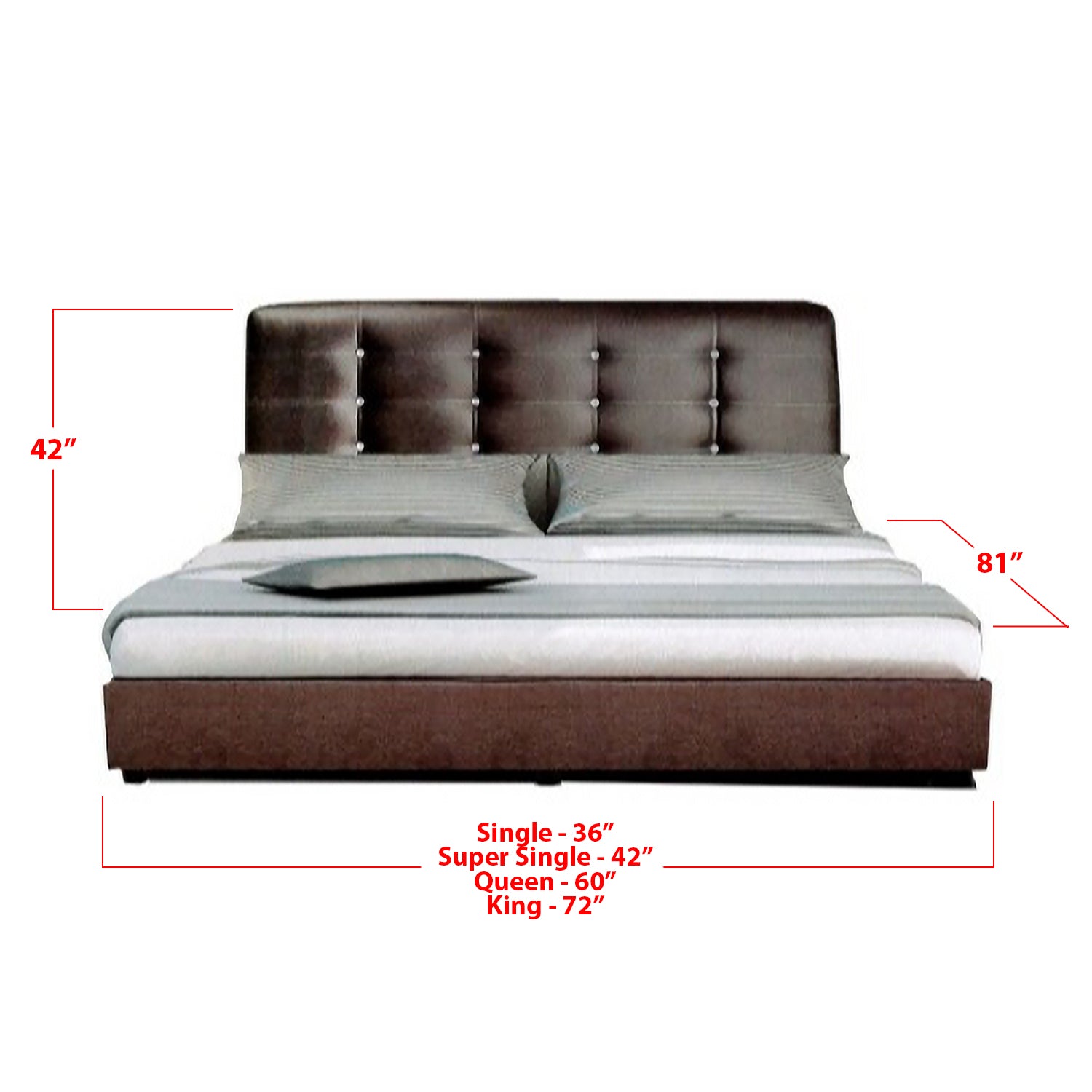 Furnituremart Ollie modern leather bed frame