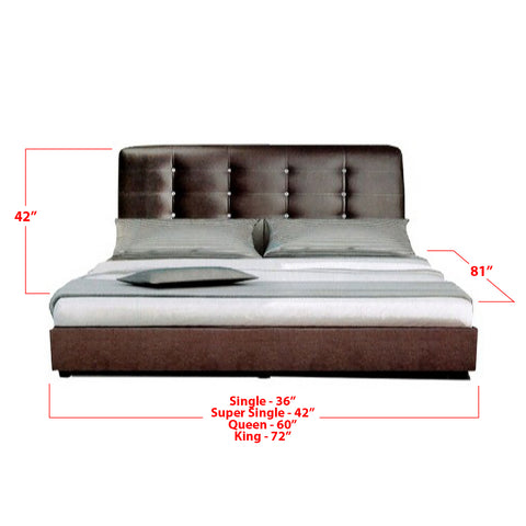 Image of Furnituremart Ollie modern leather bed frame