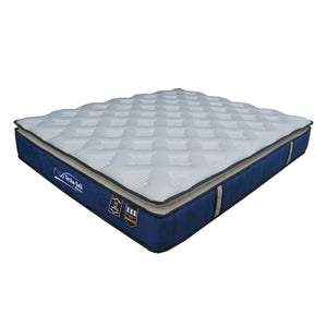 OrthoCoil Relaxation Pocketed Spring Mattress with Latex Topper Blue In Single, Super Single, Queen and King Size-Mattress-Furnituremart.sg