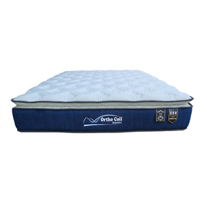 OrthoCoil Relaxation Pocketed Spring Mattress with Latex Topper Blue In Single, Super Single, Queen and King Size-Mattress-Furnituremart.sg