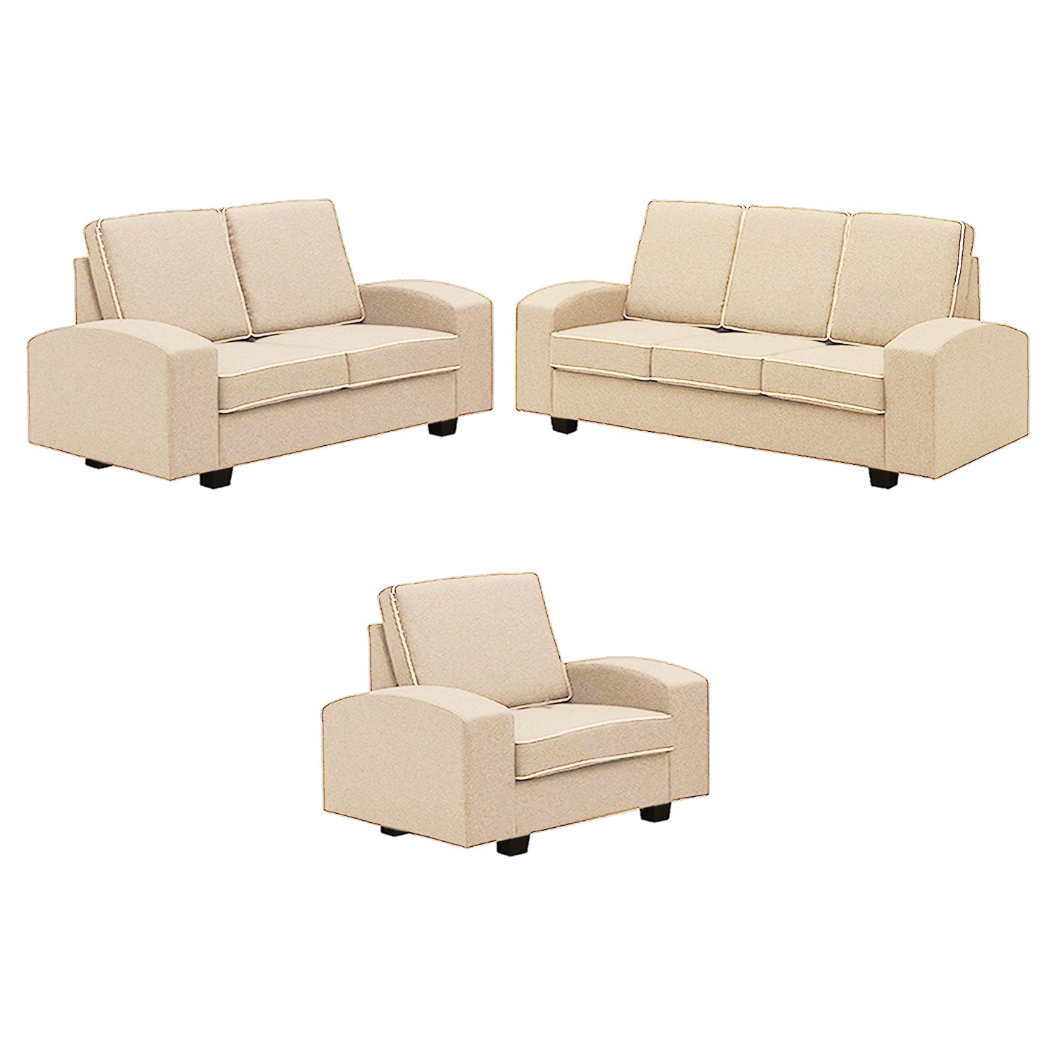 Paige 1/2/3 Seater Fabric Sofa In 3 Colours-Furnituremart.sg