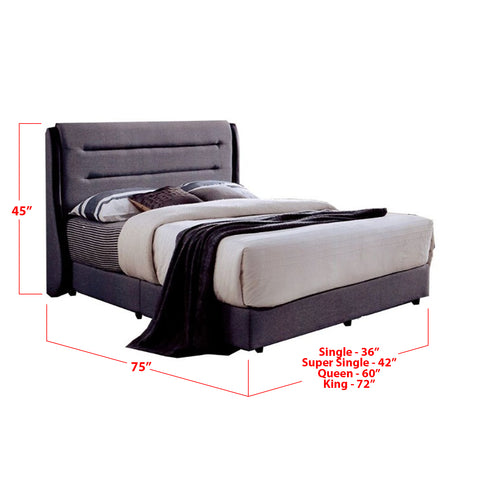 Image of Furnituremart Pam wood platform bed frame