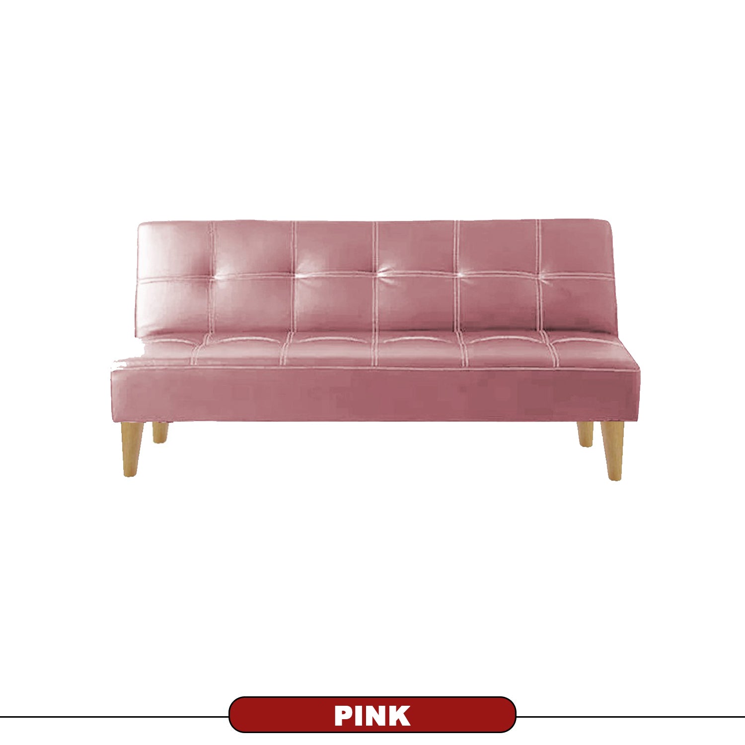 Sofia 6 Feet Leather Sofa Bed In 4 Colours