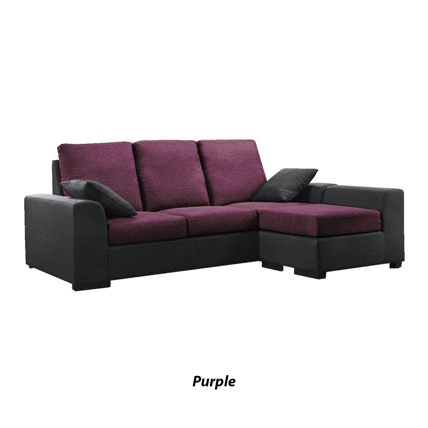 Obi 3 Seater Fabric Sofa with Chaise In 10 Colours-Sofa-Furnituremart.sg