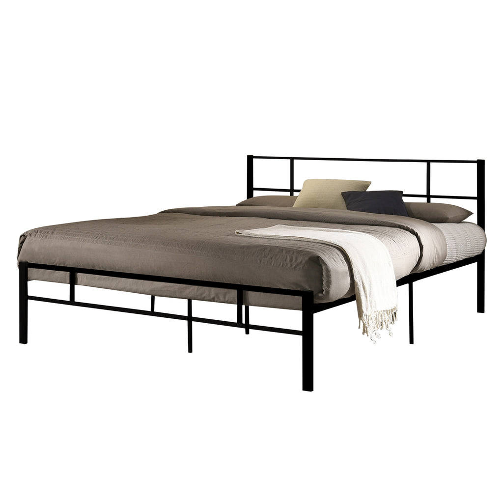 Gina Metal Bed Frame in White And Black Colors - All Sizes Available