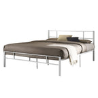 Gina Metal Bed Frame in White And Black Colors - All Sizes Available
