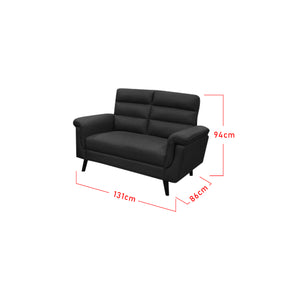 Quinn 1/ 2/ 3 Seater Half Genuine Cowhide Leather Sofa in 6 Colours-Recliner Sofa/ Armchair-Furnituremart.sg