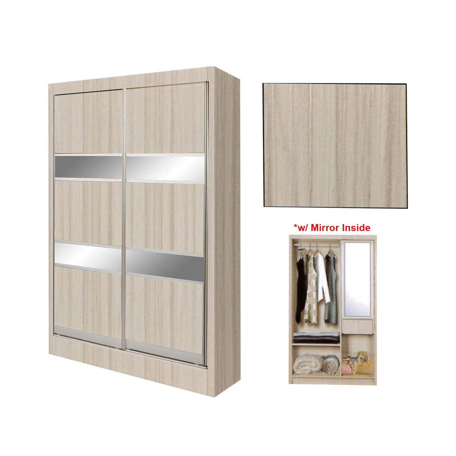 Selah Series 3 2-Door Sliding Door Wardrobe