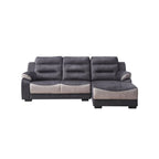 Relah Series L-Shaped Sofa in Left/Right Chaise PetFriendly Fabric/Leather